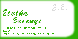 etelka besenyi business card